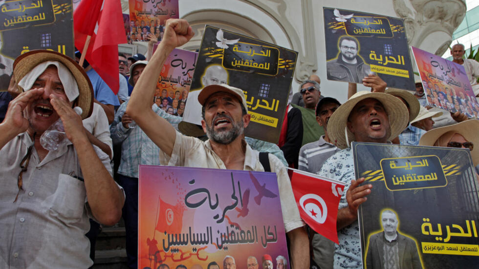 Tunisia protest marks two years since President Kais Saied's power grab