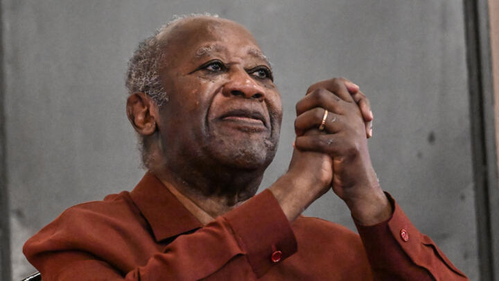 Former Ivorian President Laurent Gbagbo in Abidjan on June 19, 2025.