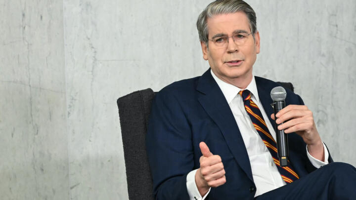 US Secretary of Treasury Scott Bessent speaks at the Federal Reserve Board headquarters in Washington, DC, on October 9, 2025.