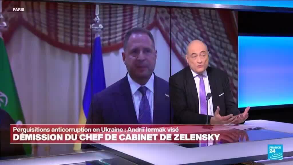 Ukraine : le chef de cabinet de Zelensky démissionne après des perquisitions anticorruption