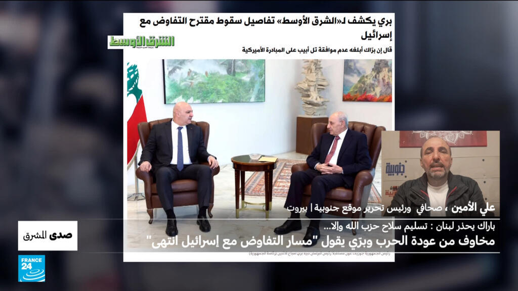 باراك يحذر لبنان.. مخاوف من عودة الحرب وبرّي يقول ان "مسار التفاوض مع إسرائيل انتهى"