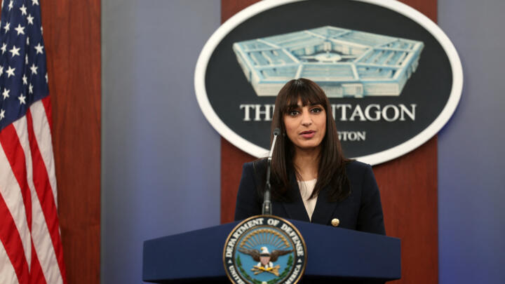 Pentagon Deputy Spokesperson Sabrina Singh speaks at the Pentagon on January 26, 2023, in Arlington, Virginia.