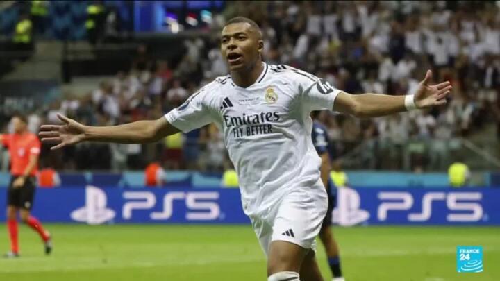 Mbappé scores first Real Madrid goal in Los Blancos' UEFA Super Cup final win