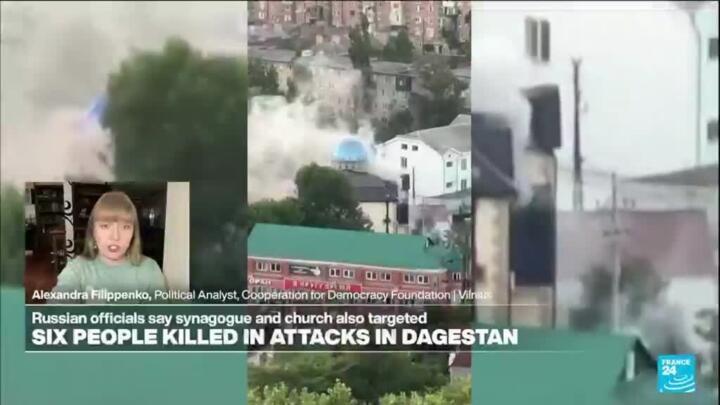 Gunmen in Russia's Dagestan conduct deadly attacks on churches, synagogue, police post