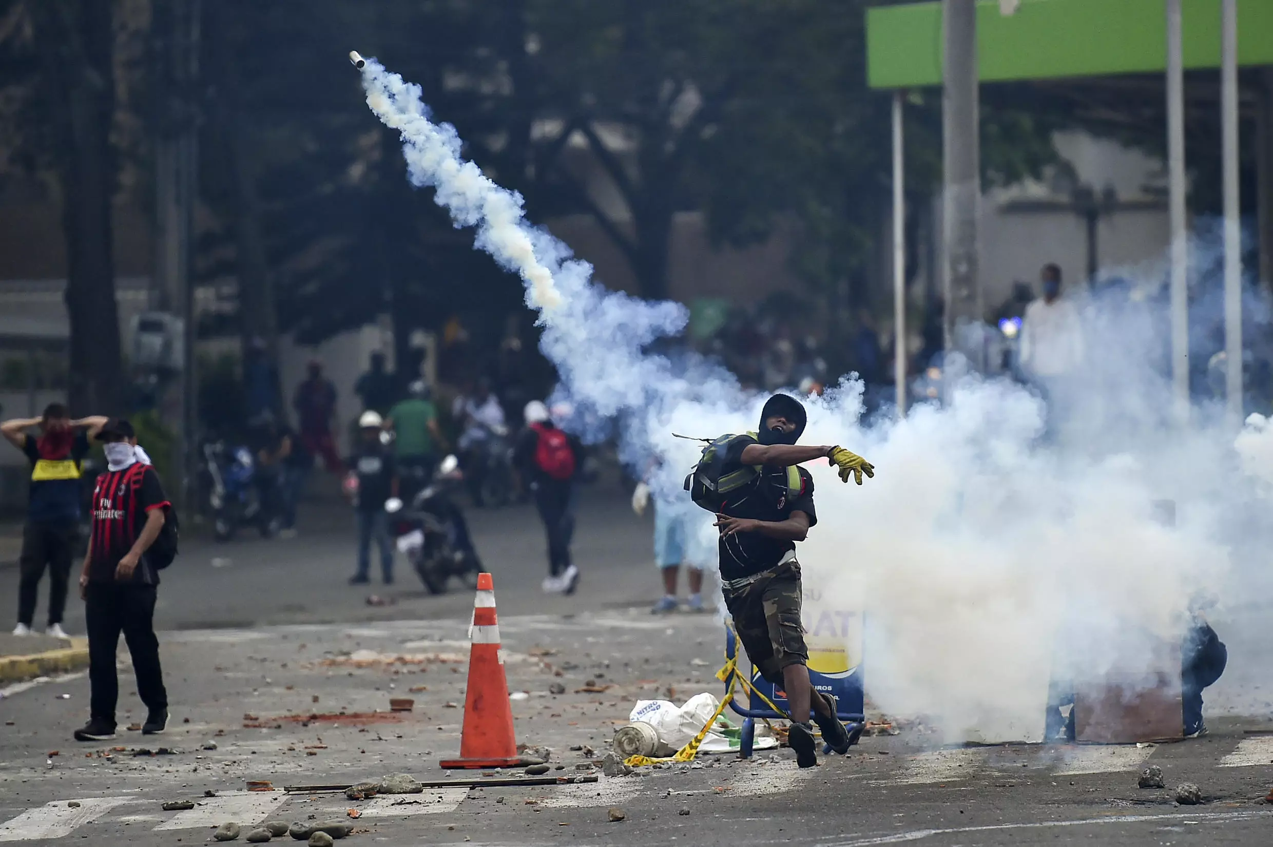 Protestas contra el gobierno en Cali, Colombia, el 10 de mayo de 2021