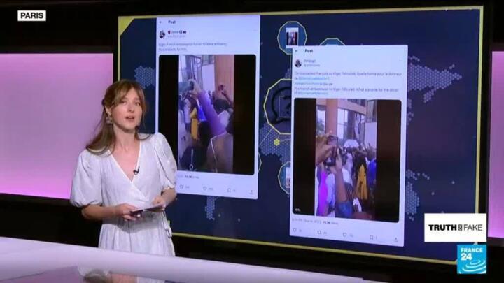 No, this video does not show the French ambassador to Niger being expelled