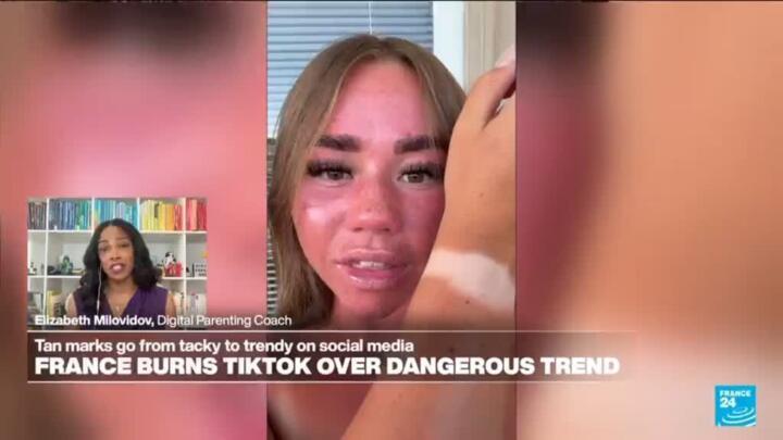 TikTok Tan line trend sparks health concerns