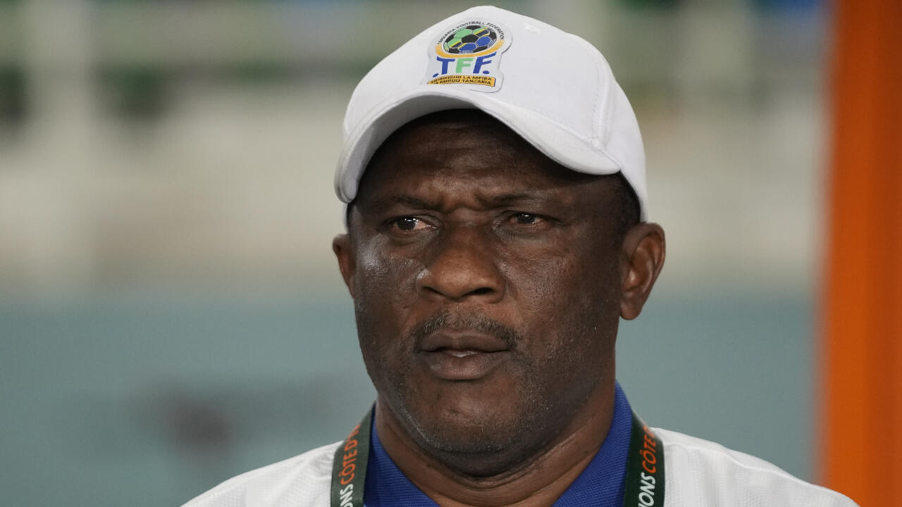 Le sélectionneur de la Tanzanie, Hemed Suleiman, lors de la CAN en Côte d'Ivoire, le 24 janvier 2024.