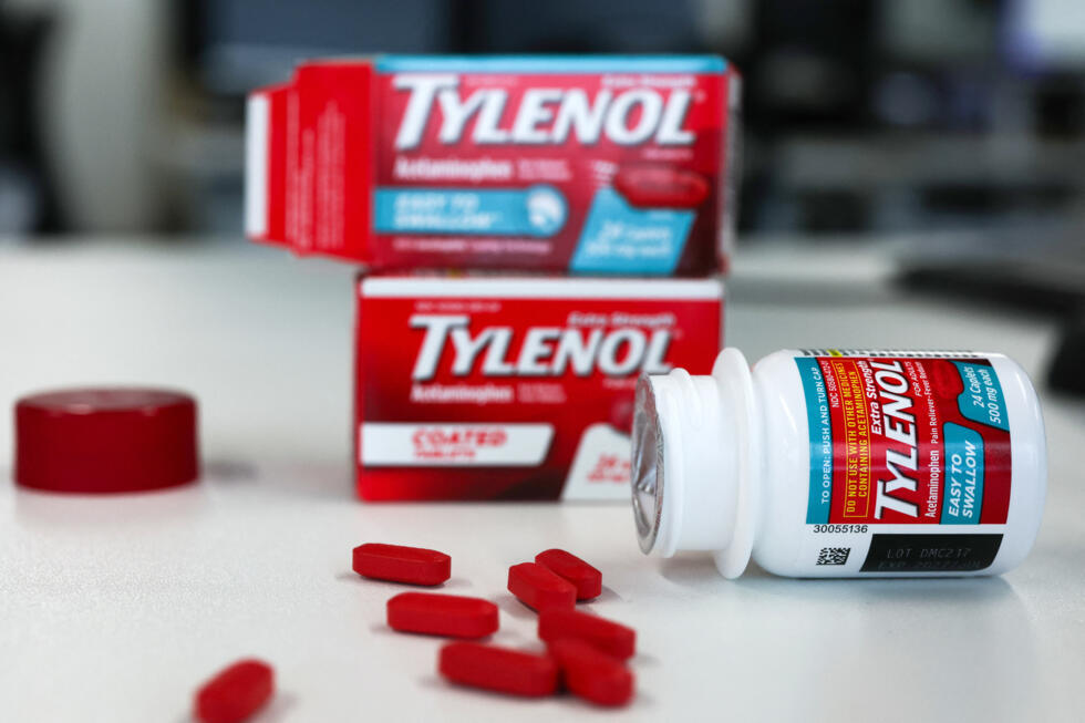 Tylenol packages and caplets are displayed, in Los Angeles, California, on September 22, 2025.