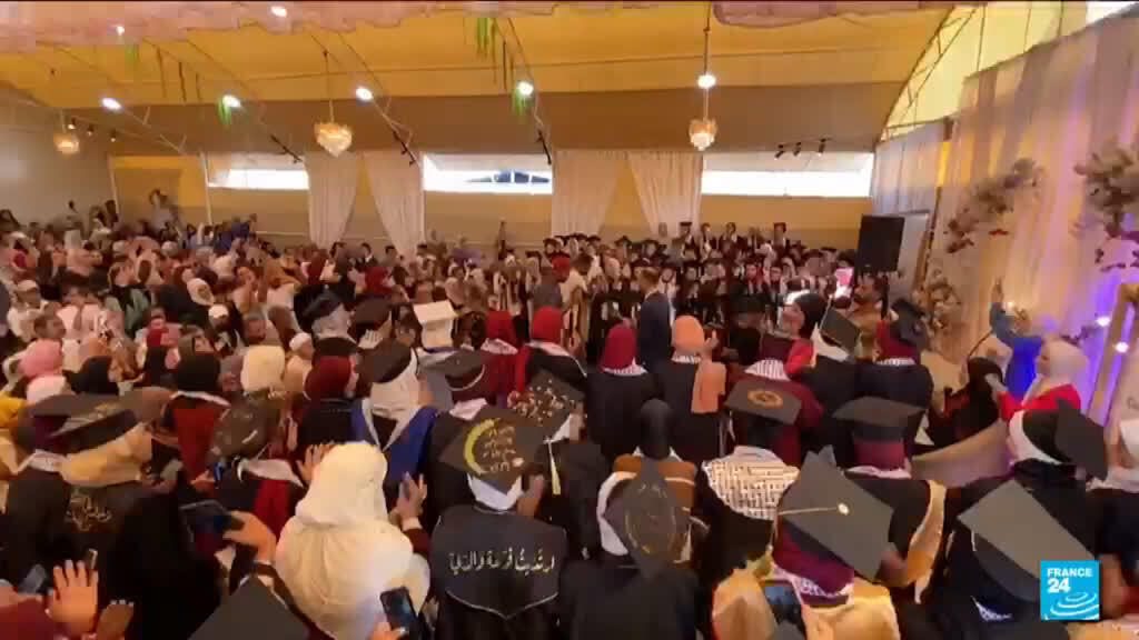 Gaza's students celebrate their graduations after two years of war and amid ongoing hardship