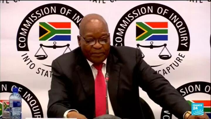 South Africa's Zuma hands himself over to police to begin sentence