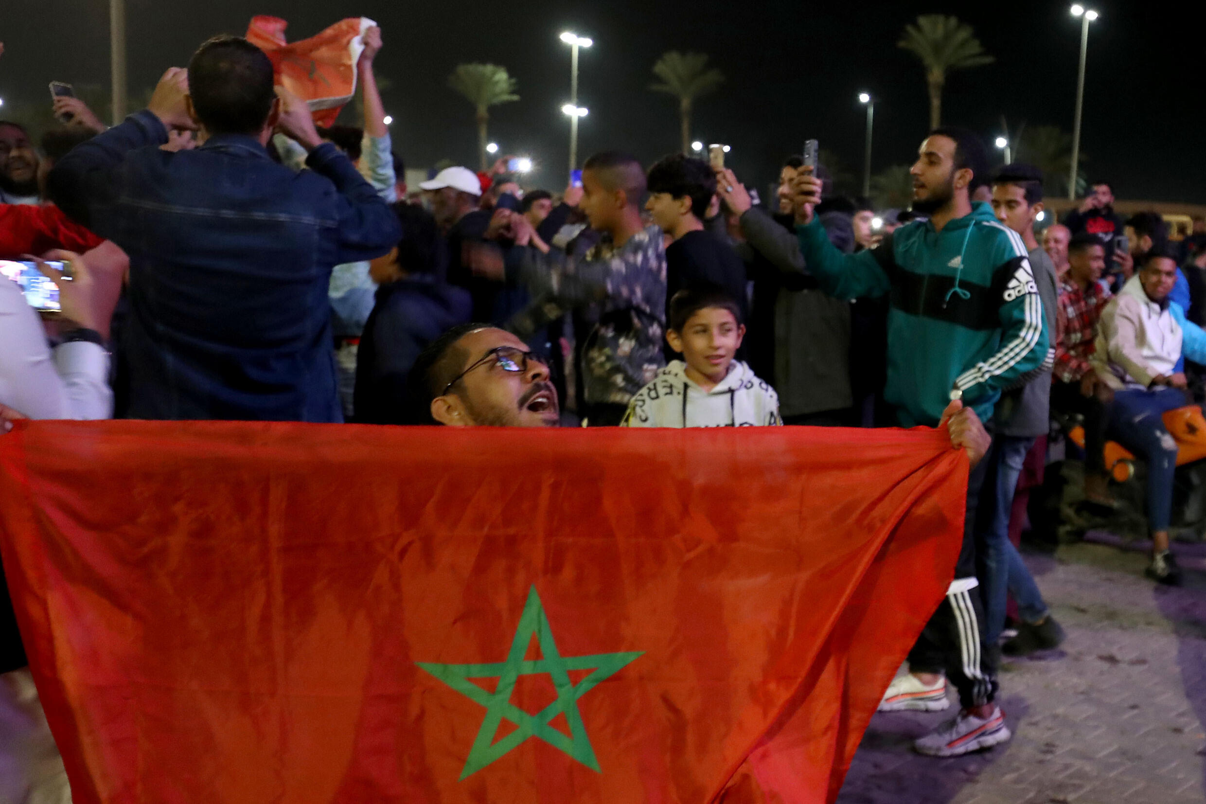 Moroccans celebrate 'historic' World Cup win over Spain
