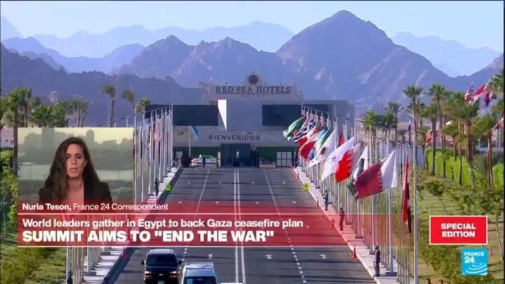 Worlds leaders gather in Egypt to back Gaza ceasefire plan