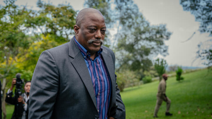 Former President of the Democratic Republic of Congo Joseph Kabila at one of his residences in Goma on May 29, 2025.