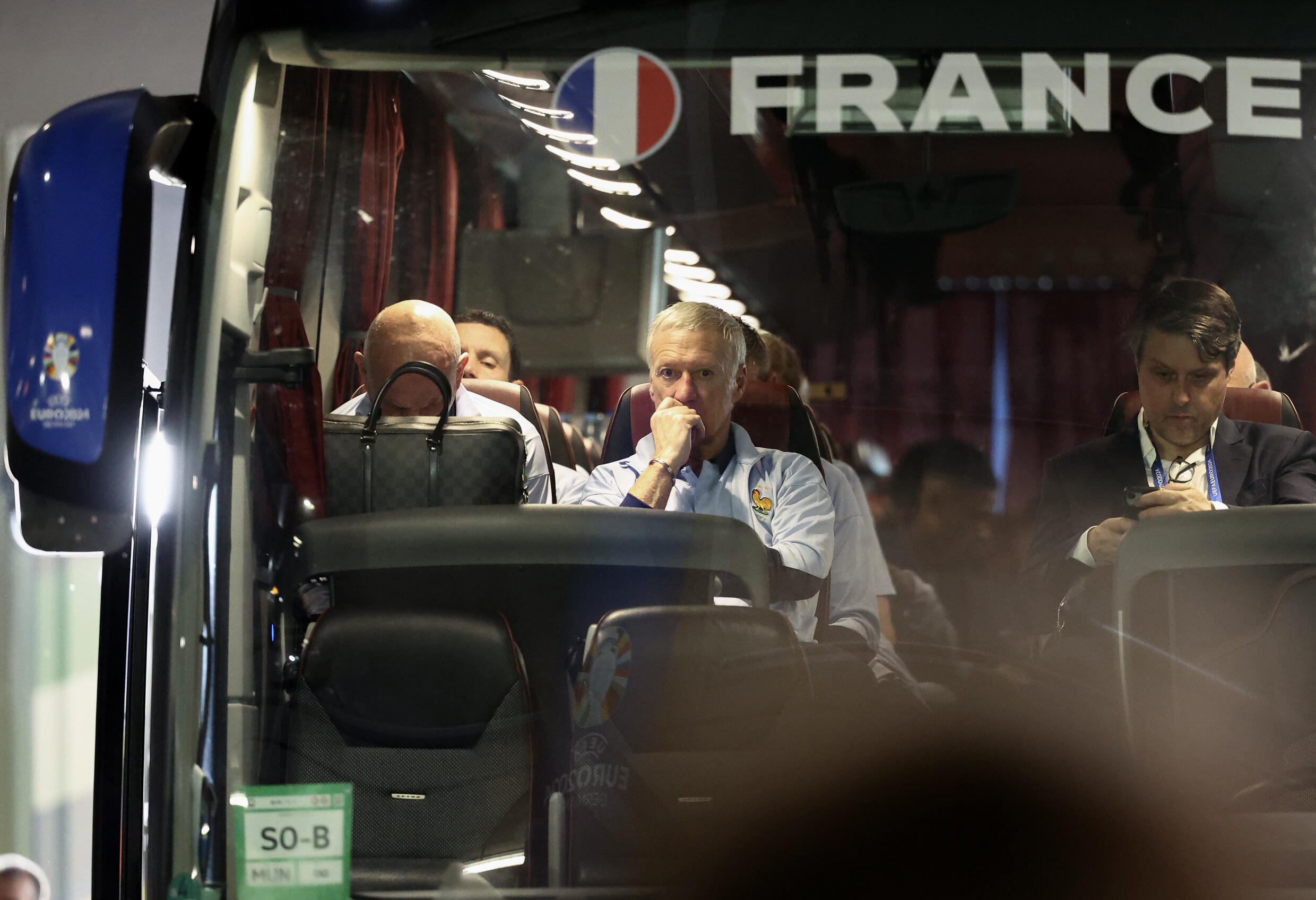 Le sélectionneur de l'équipe de France de football Didier Deschamps après la demi-finale de l'Euro-2024 perdue contre l'Espagne au stade de la Munich Football Arena le 9 juillet 2024.