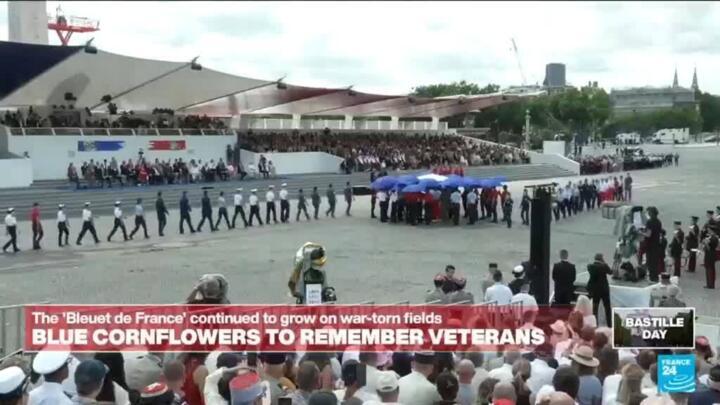 The 'Bleuet de France' play a newly composed song to remember veterans