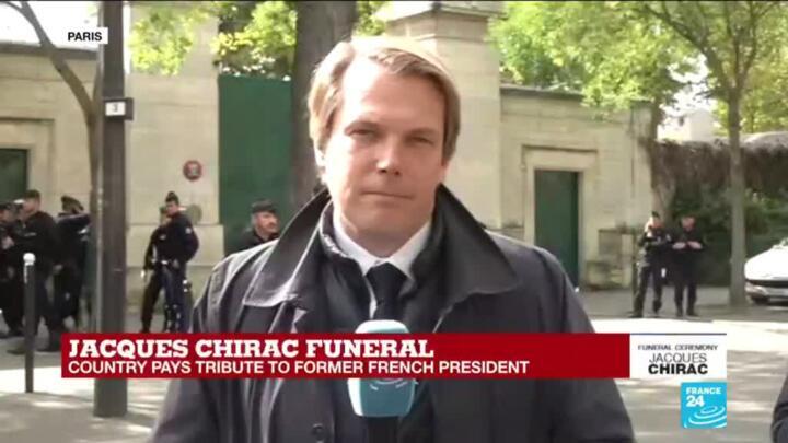 Jacques Chirac's coffin arrives at Montparnasse cemetery
