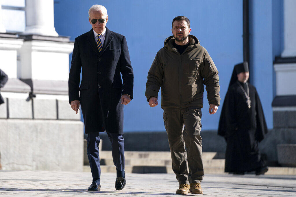 El presidente de Estados Unidos, Joe Biden, se reunió con su homólogo Volodímir Zelenski en Kiev.