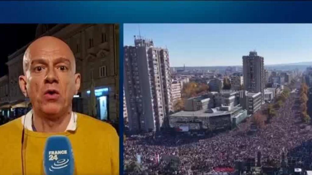 'Seas of people': Huge crowds rally in Novi Sad to mark train station disaster anniversary