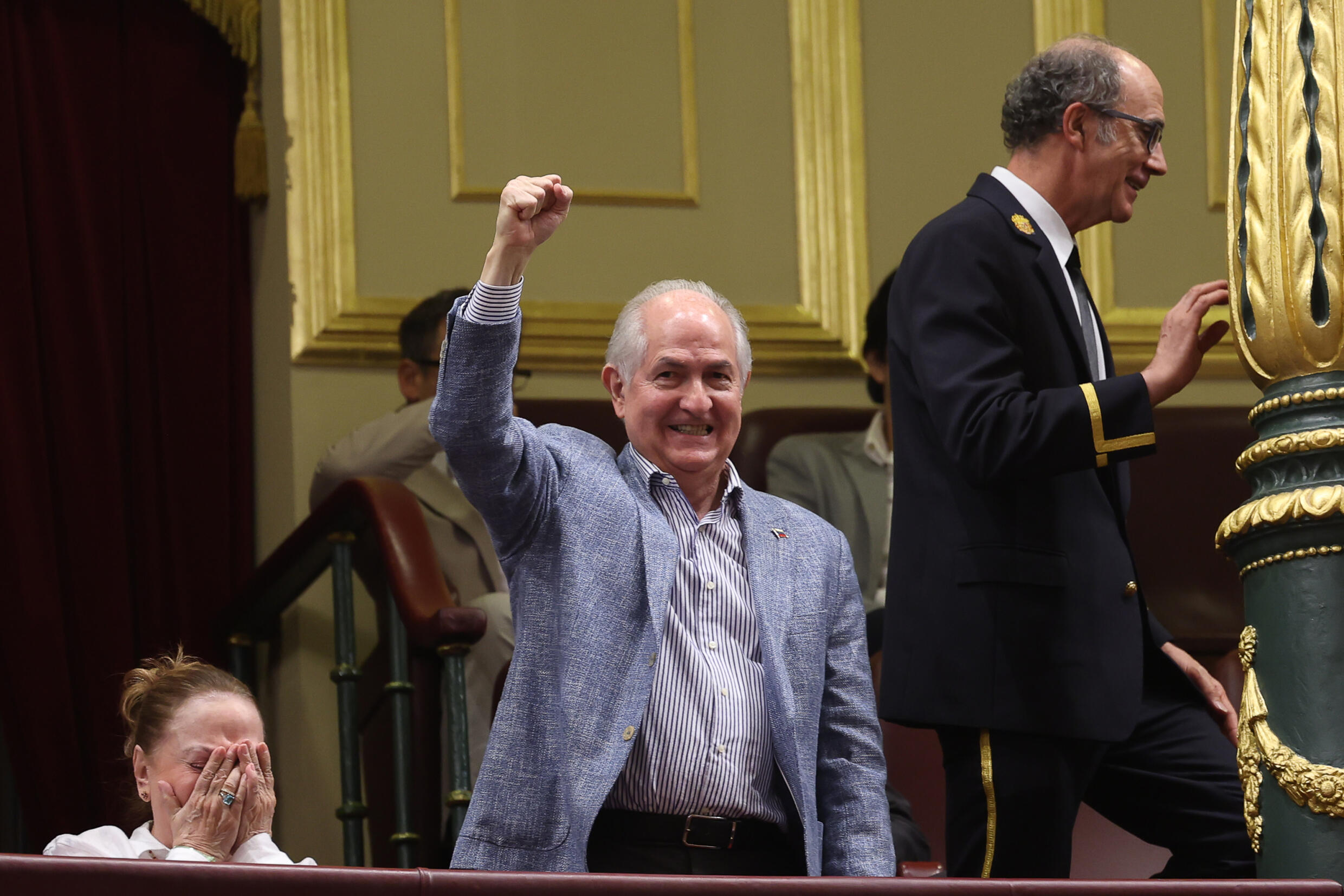 L'opposant vénézuélien Edmundo González Urrutia au Congrès espagnol à Madrid, le 11 septembre 2024