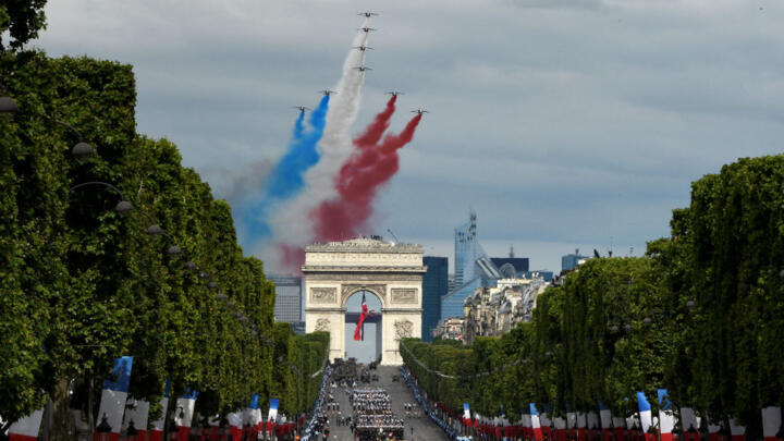 Bastille Day military parade marches amid tight security