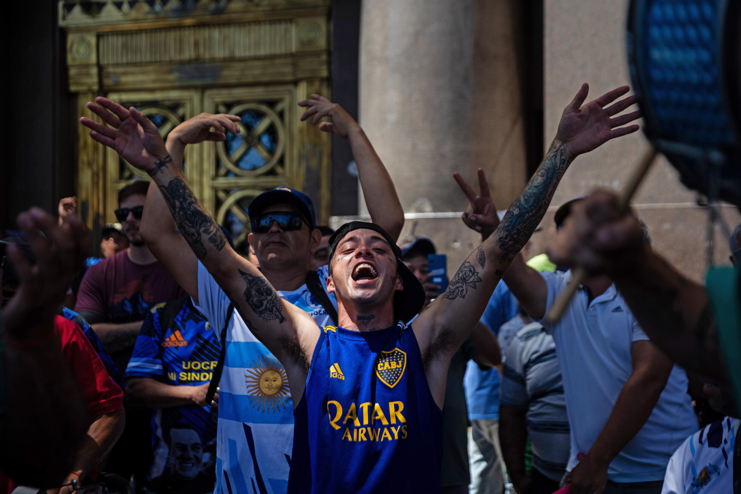 Manifestation à Buenos Aires lors d'une grève générale contre la politique du président argentin ultra-libéral Javier Milei, le 24 janvier 2024