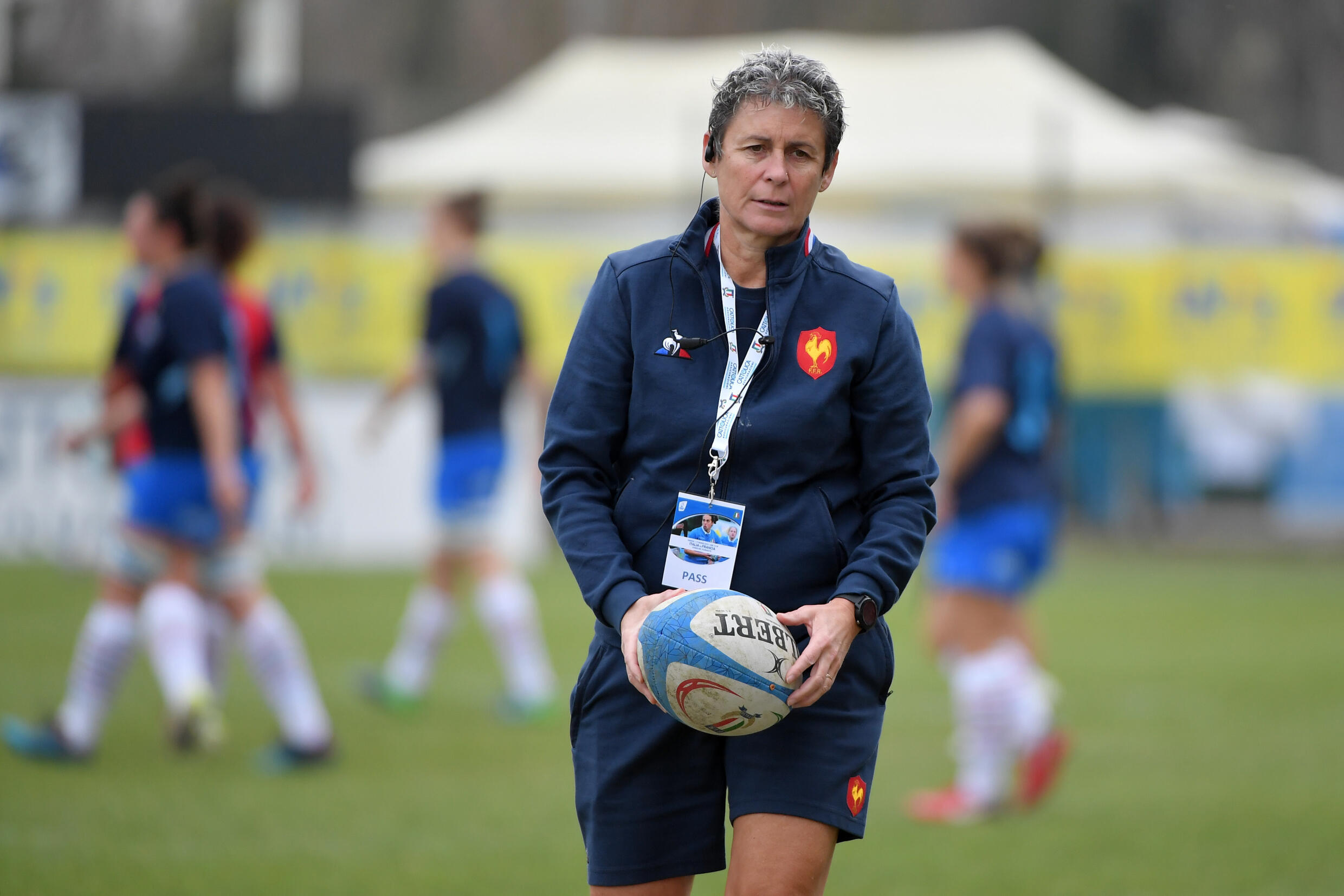 France coach Anik Hairod ahead of the six - nation tournament against Italy on March 17, 2019 in Padua.