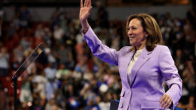 La candidate démocrate à l'élection présidentielle des États-Unis Kamala Harris participe à un événement de campagne sur le campus de l'Université du Nevada, à Las Vegas, le 10 août 2024.