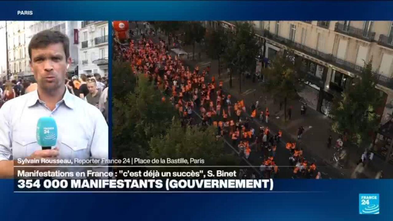 "Plus d'un million" de manifestants dans toute la France, selon le syndicat CGT