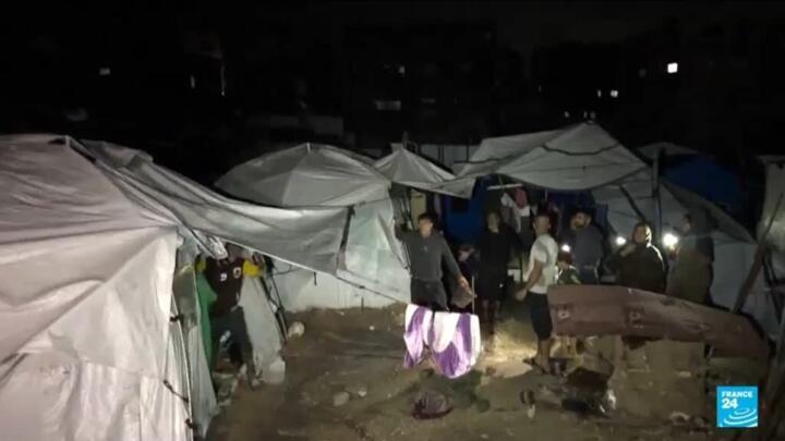 First major rains pummel Gaza and flood tents of displaced Palestinians