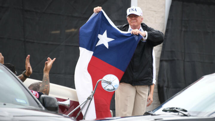 Trump in Texas to show support for Harvey flood victims