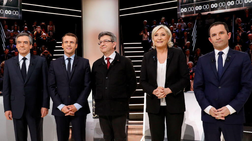 Live Top French presidential candidates face off in first TV debate