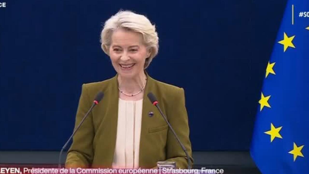REPLAY - Von der Leyen appelle l'Europe à prendre son indépendance dans un monde "hostile"