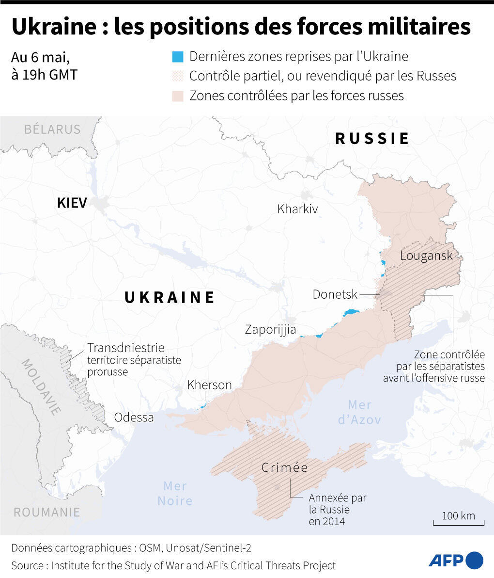 Ukraine: les positions des forces militaires