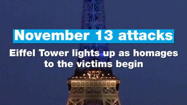 November 13 attacks: Eiffel Tower lights up as homages to the victims begin