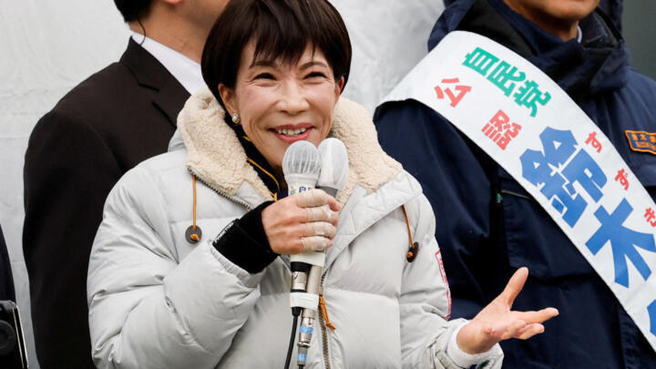  Japan's Prime Minister and leader of the ruling Liberal Democratic Party (LDP), Sanae Takaichi, speaks during an election campaign event ahead of the February 8 snap election, in Tokyo, Japan, February 7, 2026. REUTERS/Kim Kyung-Hoon/File Photo