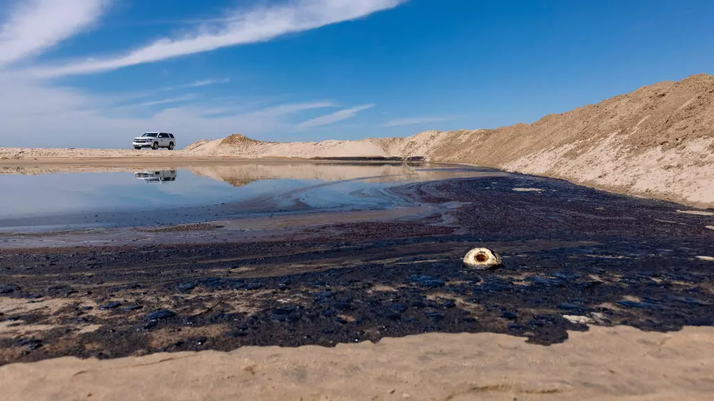 La rotura de un oleoducto de una plataforma petrolífera en el sur de California dejó peces y pájaros muertos esparcidos por la arena y los humedales de alta mar obstruidos con petróleo.