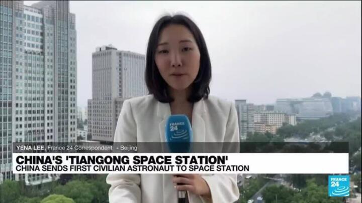 China launches mission with first civilian to space station