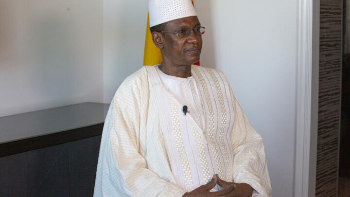[File photo] Choguel Kokalla Maiga, the former Prime Minister of Mali, attends an interview with the AFP in September 2021.