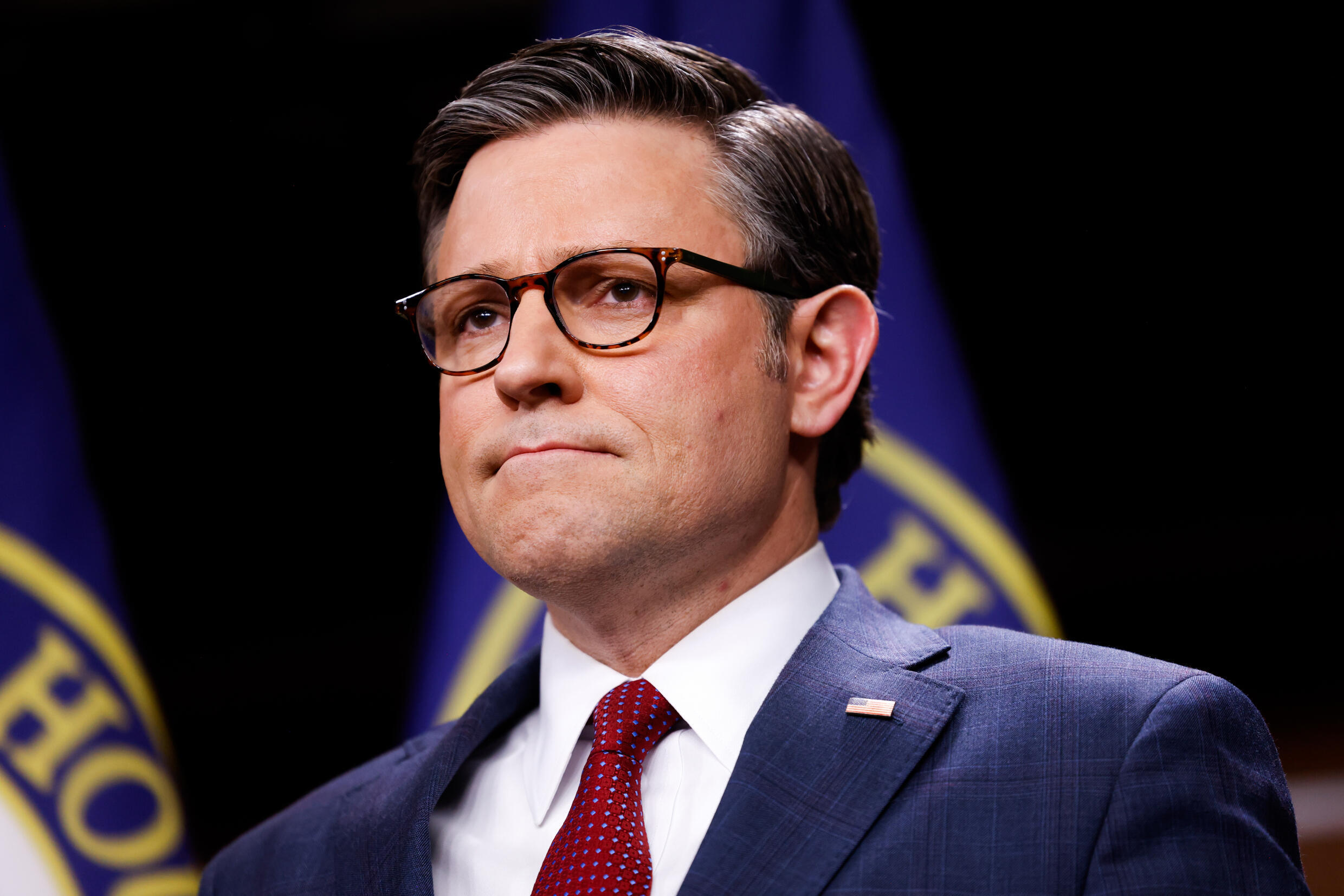Le chef républicain de la Chambre américaine des représentants, Mike Johnson, le 16 avril 2024 à Washington.