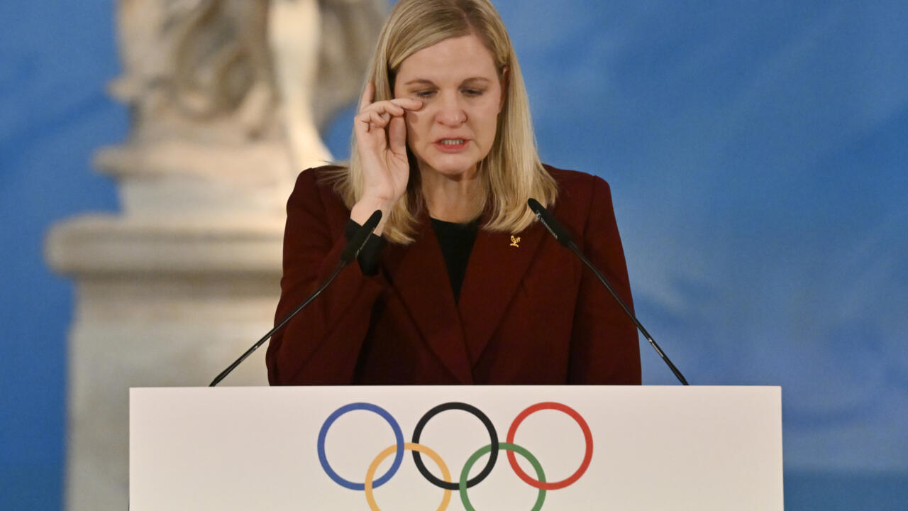 IOC President Kirsty Coventry veered from her prepared speech to stress her emotional connection to the Games