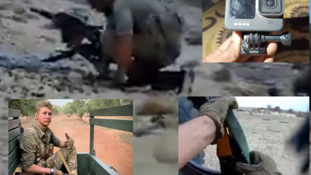 Des vidéos ont été récupérées par les rebelles touareg de téléphones portables et caméras qu’ils ont retrouvés sur les corps de mercenaires du groupe russe Wagner tués pendant la bataille de Tinzawaten dans le nord du Mali entre le 25 et le 27 juillet 2024. Une vidéo de la bataille (en bas à droite) a été filmée par Nikita Fedyanin (en bas à gauche), membre de Wagner tué dans la bataille