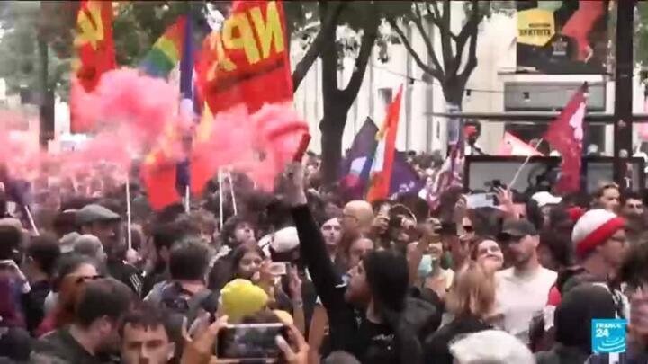 Police clash with thousands protesting Macron across France