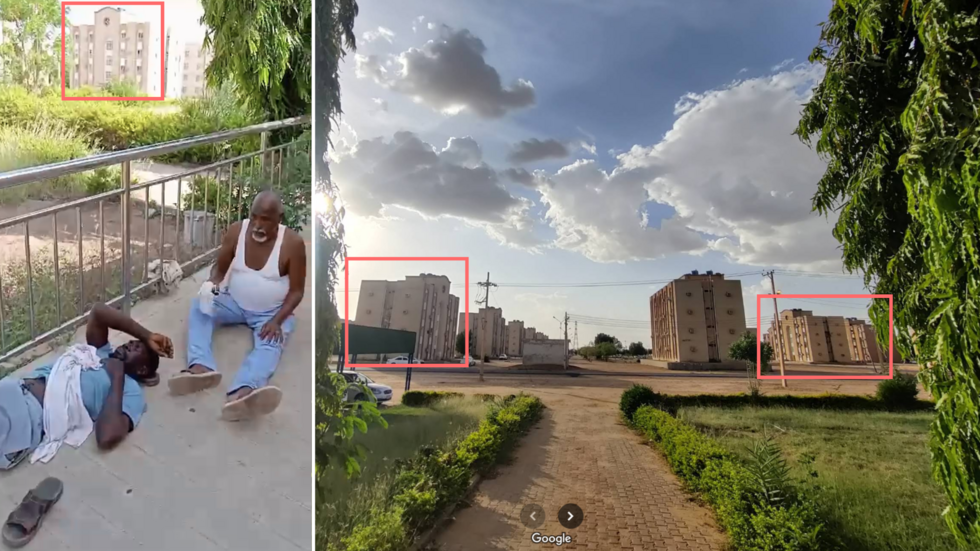 Buildings visible in the background of the videos showing workers affected by the September 13, 2024 attack match those that can be seen near the clinic.