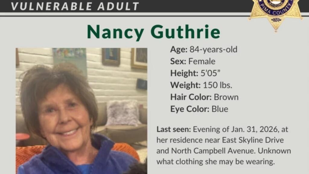 ¿Qué pasó con Nancy Guthrie?: la desaparición entra en su segunda semana