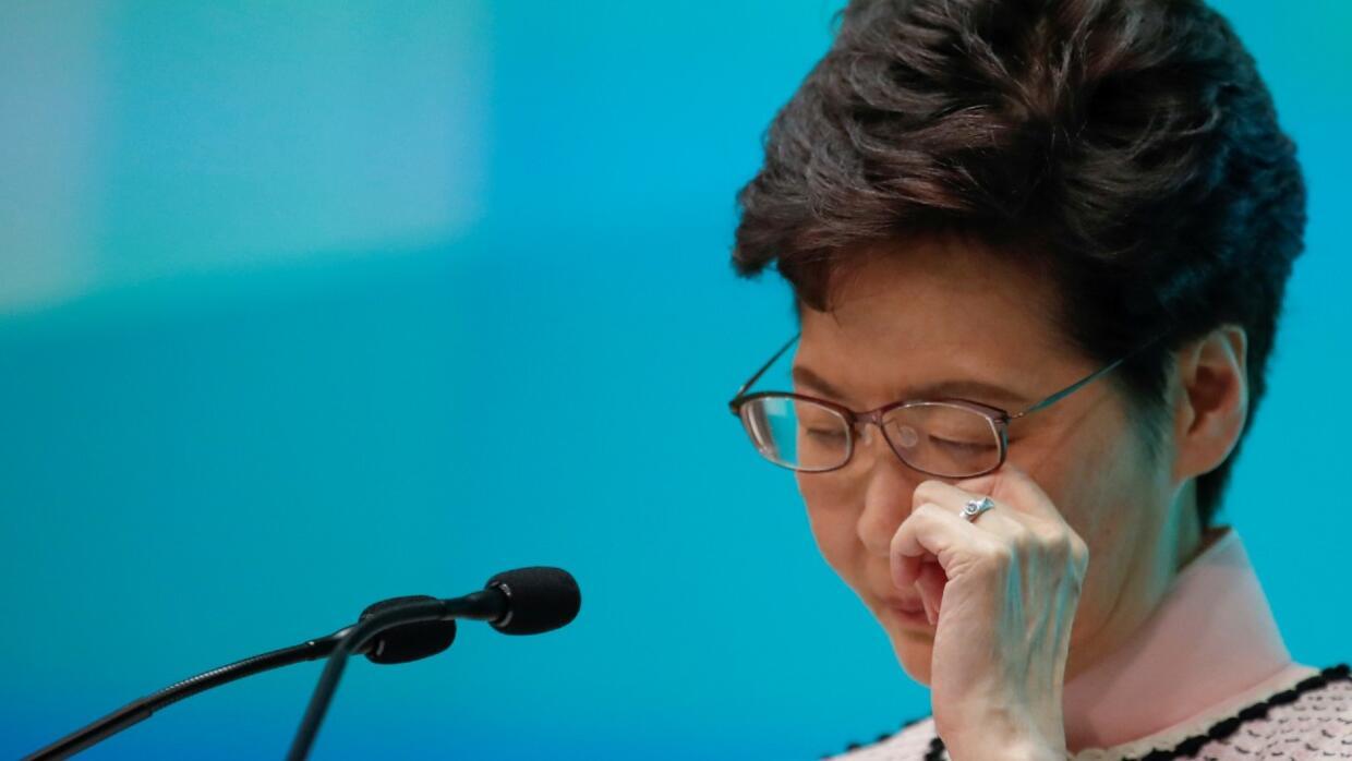 Opositores boicotearon el discurso anual de Carrie Lam en 