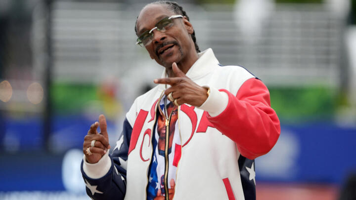 Snoop Dogg watches during the US Olympic Team Trials at Hayward Field, June 23, 2024