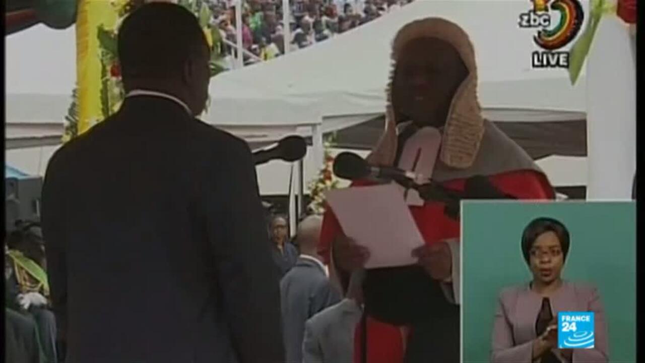 Zimbabwe: Emmerson Mnangagwa swearing-in as president - France 24