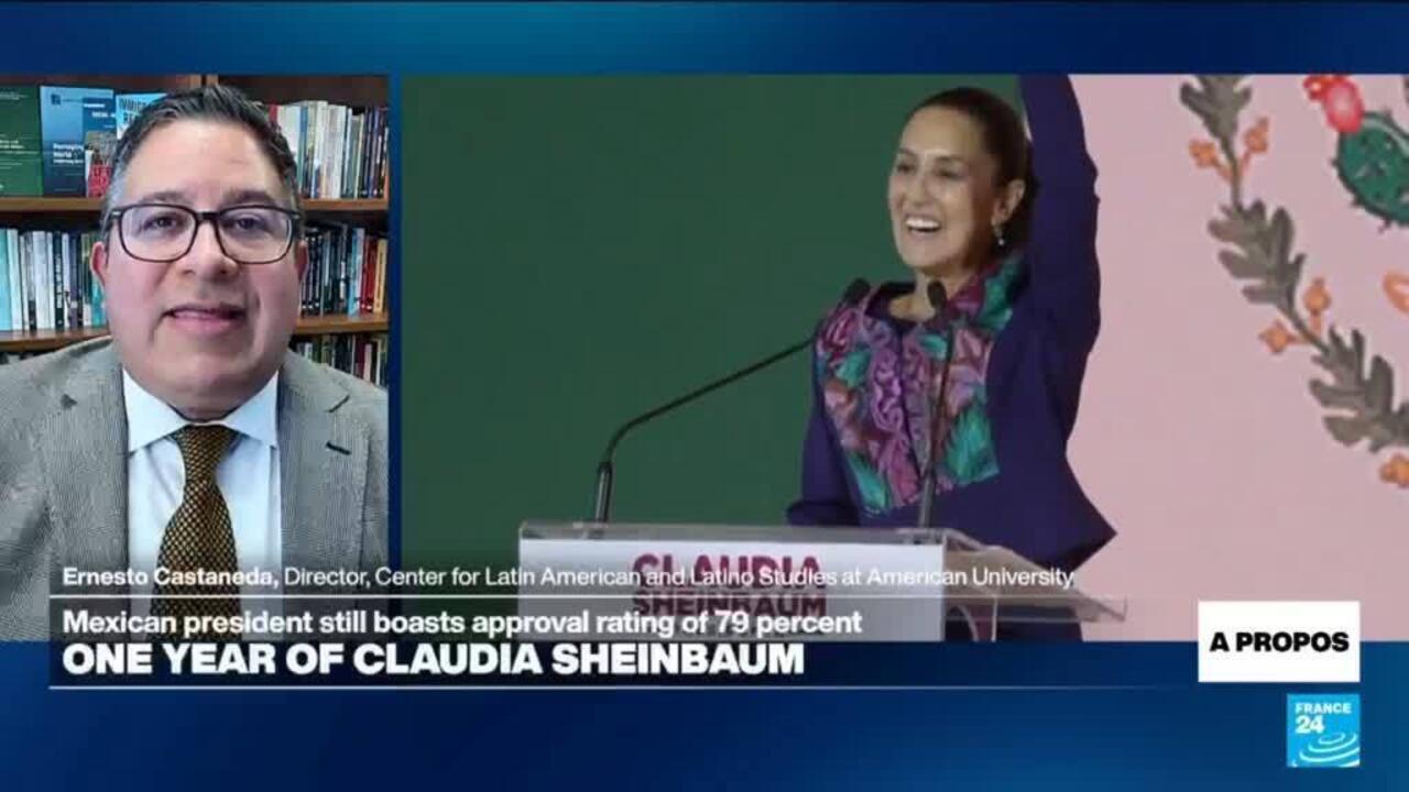 Mexico's Sheinbaum sees record approval rating as she celebrates one year in office