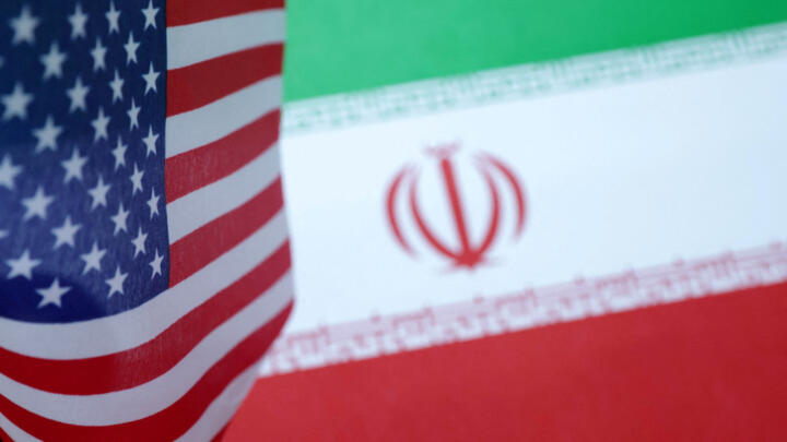 This file photo shows the US and Iranian flags in an illustration created on June 18, 2025.